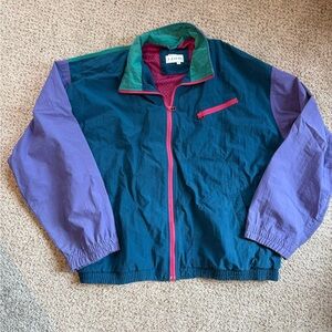 Vintage Colorblock Izod Windbreaker Jacket Large